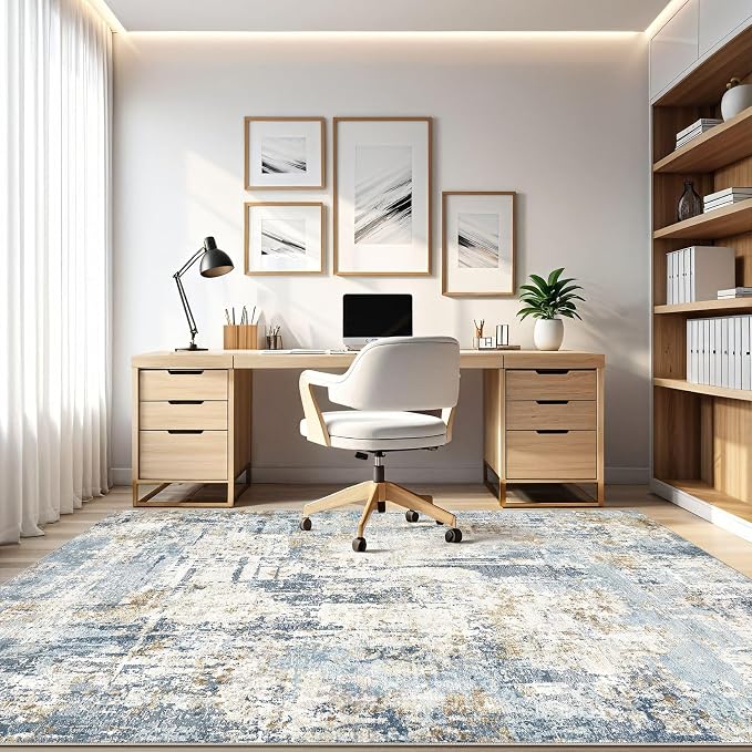 LOONGRUG 10x13 Area Rug Washable Large Neutral Modern Living Room Rug | - Image 7