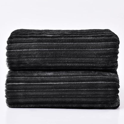 BEDELITE 3D Ribbed Jacquard Black Full Size Blankes - Image 7