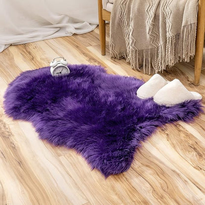 MIULEE Fluffy Area Rug 2x3 ft Faux Fur Sheepskin Rug - Image 5