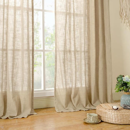 Short Linen Curtains 24 Inch Length - Image 9