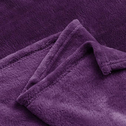 BEDELITE Fleece Blanket Soft Plush King Size Bed Blanket Purple 108"x90" | - Image 9