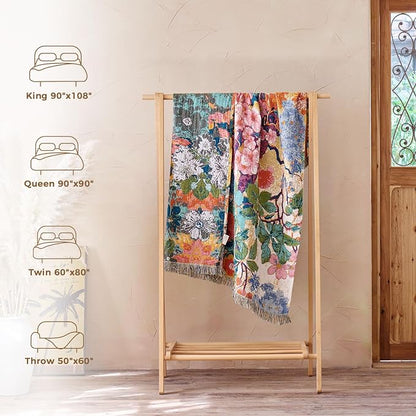 LUTBM Boho Throw Blanket for Bed Cotton Summer Blankets for Bedroom Living Room - Image 6