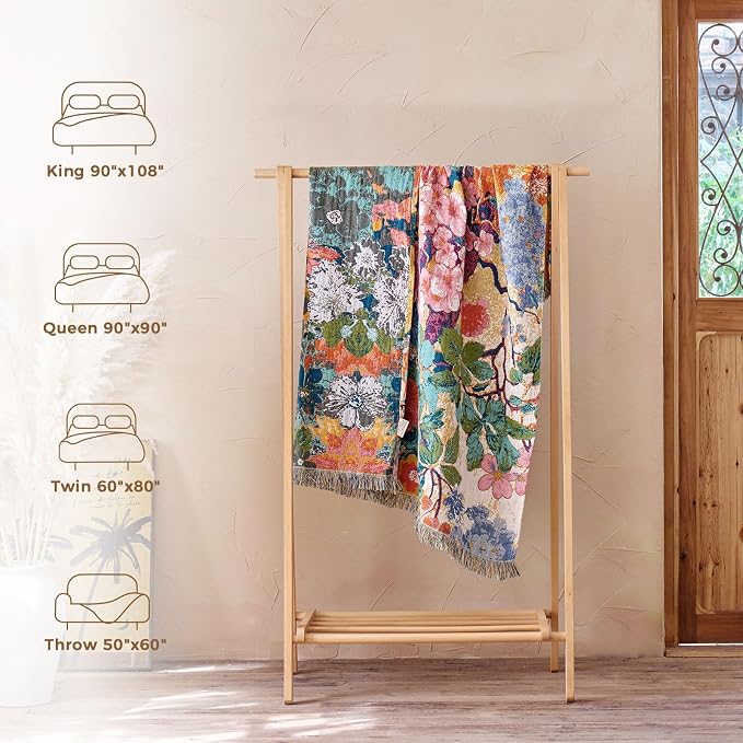 LUTBM Boho Throw Blanket for Couch Sofa Chair Cotton Summer Blankets for - Image 6