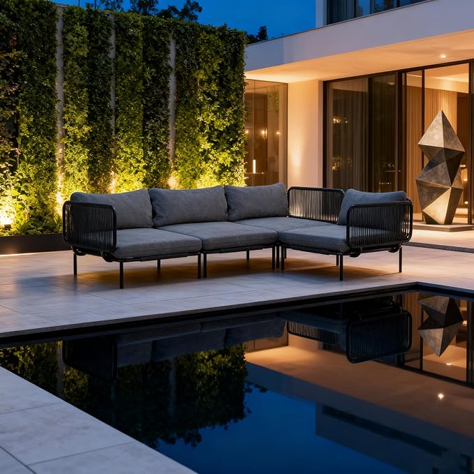 Crestlive Products Outdoor Oversized Loveseat Set, Patio Conversation Sets - Image 3