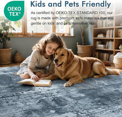 2x6 Ft Washable Runner Rug, Non-Slip Low Pile Hallway Kitchen Area Rug - Image 5