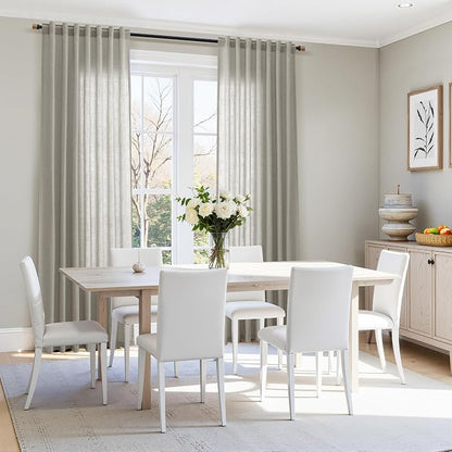 Silver Grey Linen Curtains 108 Inches - Image 6