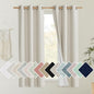 NICETOWN Natural Thick Linen Blend 100% Blackout Curtains 60" Long 2 Panels Set by NICETOWN