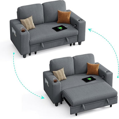 LINSY HOME Sectional Sleeper Sofa Pull Out Couches - Image 7