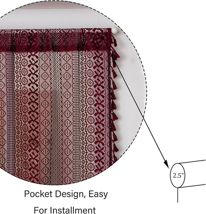 Sutuo Home Burgundy French Door Curtains - Image 5