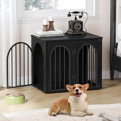 Hzuaneri 26.8'' Wooden Dog Crate Furniture, Indoor Dog Kennel Dogs Cage - Image 5