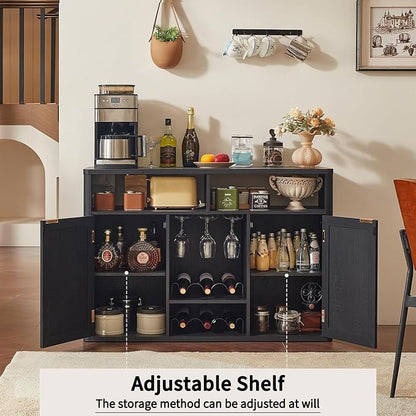 Lerliuo Rattan Wine Cabinet - Image 4