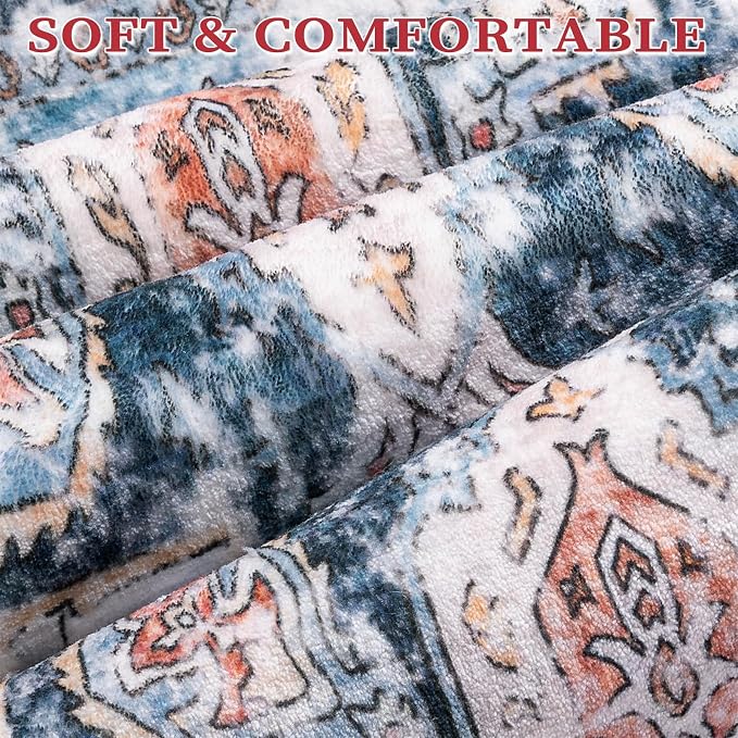 SERISSA 4x6 Washable Non Slip Boho Area Rug - Image 5