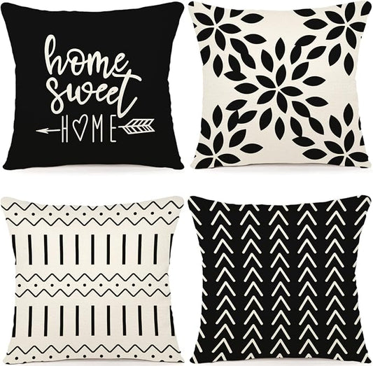 YCOLL Pillow Covers 20x20 Set of 4, Modern Sofa Throw Pillow Cover, Decorative by PillowCoversExpert