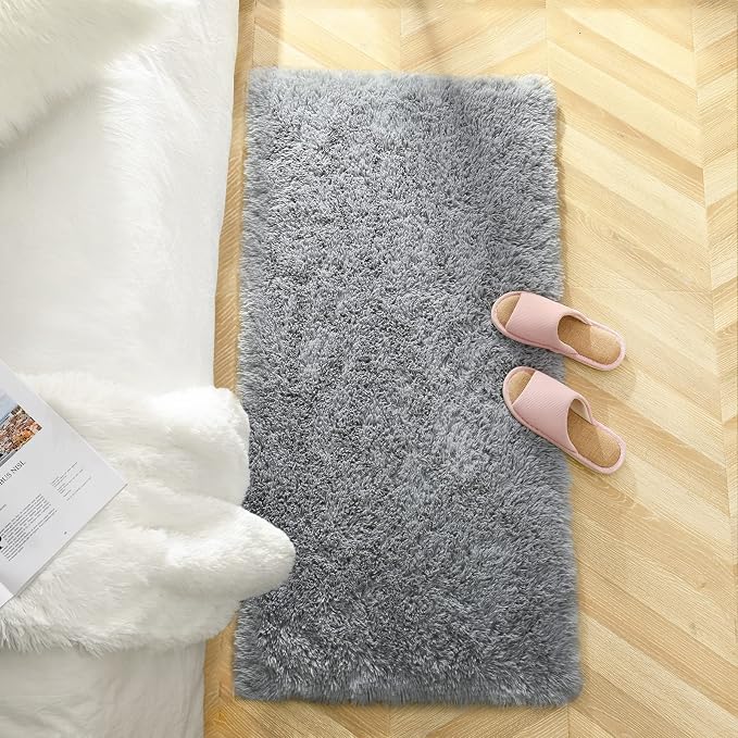 Chicrug Soft Runner Rug for Bedroom Living Room Plush Fluffy Rug 2x3 | Shag - Image 3