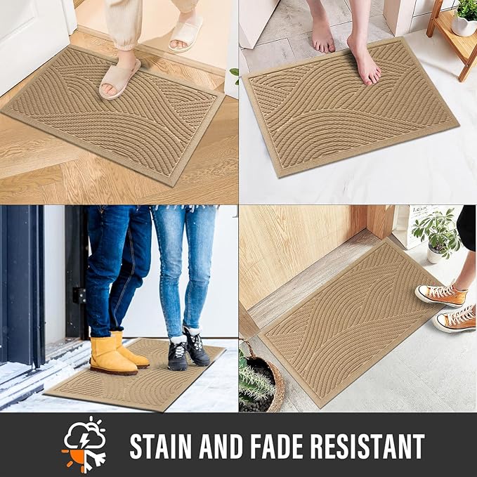 Sturdy Front Door Mat, Absorbent Muddy Dirt Resist Welcome Door Mats Outdoor - Image 6