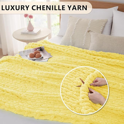 L'AGRATY Chunky Knit Throw Blanket - Image 3