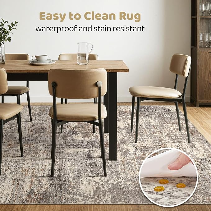 LOONGRUG 8x10 Area Rugs Washable Large Neutral Modern Living Room Rug | - Image 6