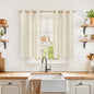 YoungsTex Linen Kitchen Window Curtains 40 Inch Length, Short Light Filtering by YoungsTex