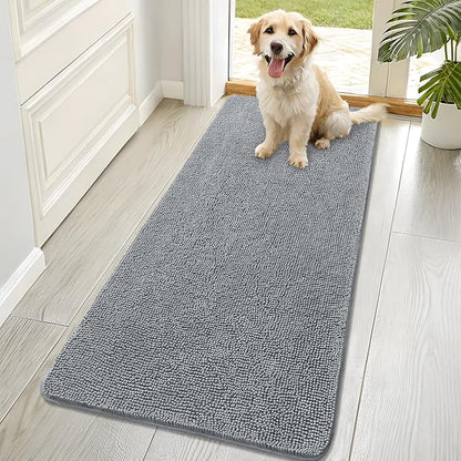 OLANLY Dog Door Mat for Muddy Paws 70x32, Super Absorbent Chenille Mud Mat | by OLANLY