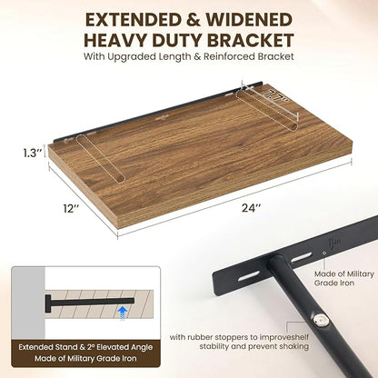 Dreamland 24" Floating Shelves for Wall, Wall-Mounted Shelves for Bedroom - Image 3