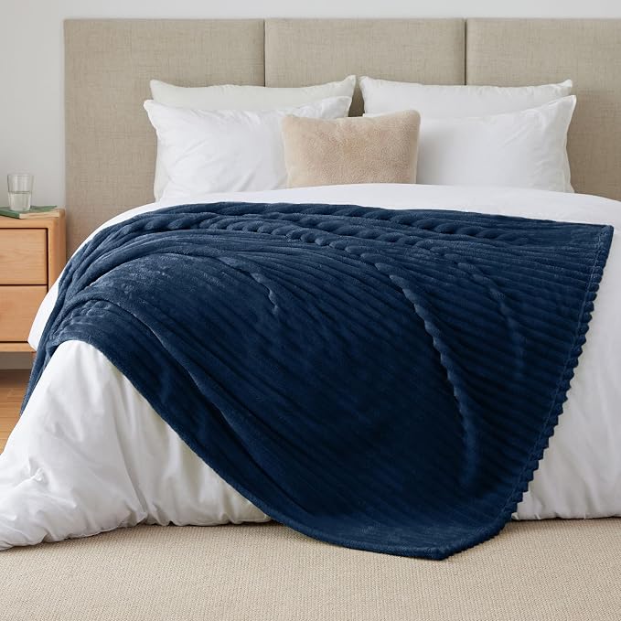 BEDELITE Ribbed Twin Blanket for Couch & Bed, Warm Yet Lightweight, Ribbed - Image 9