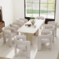 RIVOVA Modern Barrel Dining Chairs Set of 8, PU Leather Upholstered Accent Side by RIVOVA