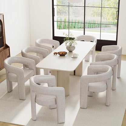RIVOVA Modern Barrel Dining Chairs Set of 3, PU Leather Upholstered Accent Side - Image 3