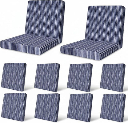 12Pcs Patio Cushion Covers Stretch Outdoor Furniture Protector Slipcovers | by pickyNproud