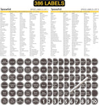 SpaceAid Spice Rack Organizer with 32 Spice Jars, 386 Spice Labels, Chalk Marker and Funnel Set for Cabinet, Countertop, Pantry, Cupboard or Door & Wall Mount - 32 Jars, 15.3" W × 10.8" H, Black