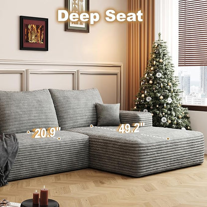108" Sectional Couches for Living Room Cloud Couch Sofa - Image 4