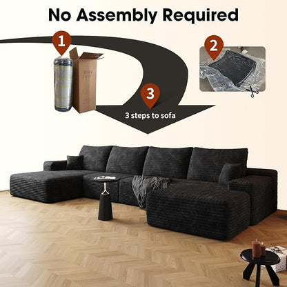 136" Sectional Couches for Living Room Cloud Couch Sofa - Image 7