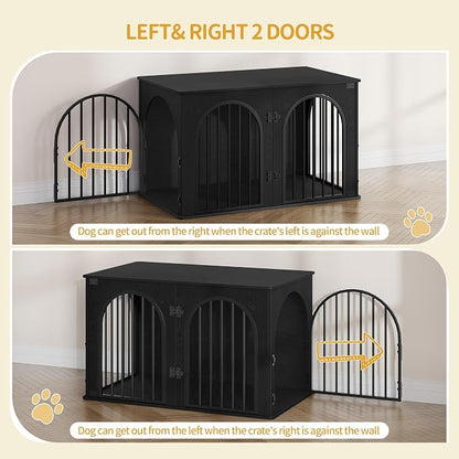 Hzuaneri 39.4" Wooden Dog Crate Furniture, Indoor Dog Kennel Dogs Cage - Image 6