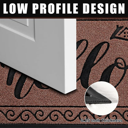Yimobra Welcome Mats for Front Door 29.5x17, Heavy Duty Waterproof Outdoor Door - Image 4