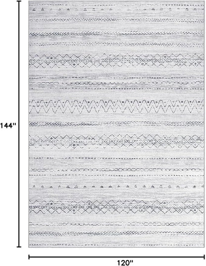 cotiled Boho 10x12 Area Rug for Living Room: Large Moroccan Washable Rug | - Image 2