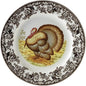 Spode Woodland Turkey Dinner Plate - 10.5" Traditional Thanksgiving Design with Historic British Floral Border, Fine Earthenware - Dishwasher, Microwave & Warm Oven Safe - Made in England