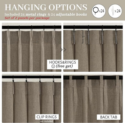 Dark Flax Linen Sheer Curtains 84 Inches Long 60 Inch Wide - Image 5