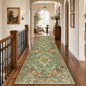RELEANY Washable Area Rug, Runner 3'x10', Brick/Brown/Green | Non-Slip by RELEANY