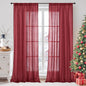 BGment Long Linen Semi Sheer Curtains 102 Inch Length by BGment
