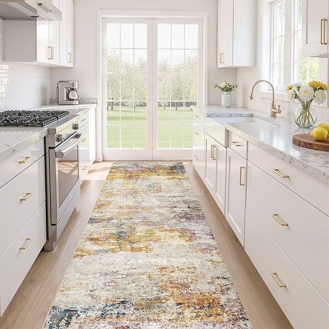 LOONGRUG Runner Rug 3x10 Washable Non-Slip Kitchen Neutral Modern Rug | by LOONGRUG