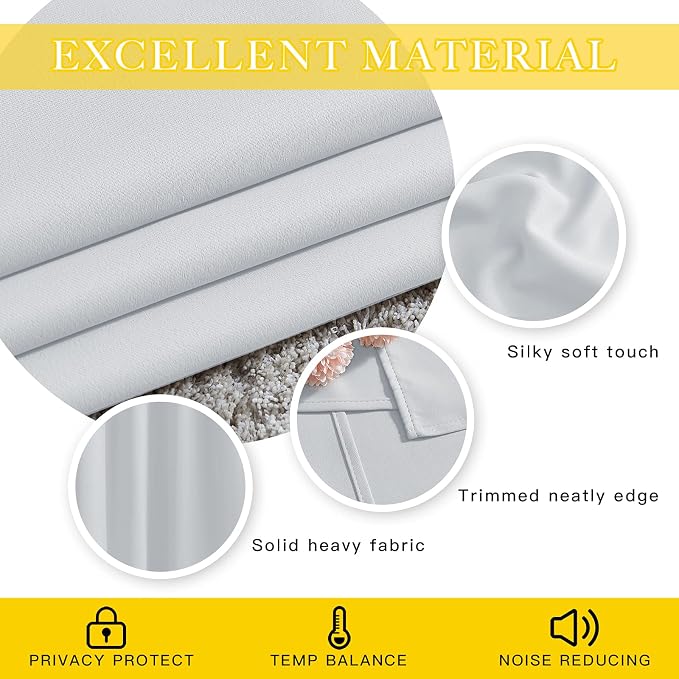 NICETOWN Room Darkening Patio Door Curtain - Image 5