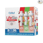 Cirkul LifeSip Flavor Cartridge Variety Pack with B Vitamins, 6-Pack (Fruit Punch, 2 Strawberry Kiwi, 2 Honeycrisp Apple), No Sugar, Zero Calorie Drink Mix