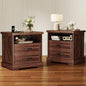 AODK 24 Inch Farmhouse Nightstand Set of 2, Bedside Tables by AODK