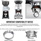 54mm Espresso Dosing Funnel and Puck Screen Set Magnetic Coffee Dosing Ring And Filter for Portafilters Compatible with 54mm Breville Portafilter Basket Premium Espresso Machine Accessories
