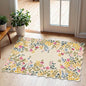 Front Door Mat Outside Entrance 2x3 Beige Colorful Floral Entry Rug | Non-Slip by Othilic