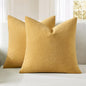 MIULEE Gold Chenille Couch Throw Pillow Covers, 20x20 | Set of 2, Soft by MIULEE