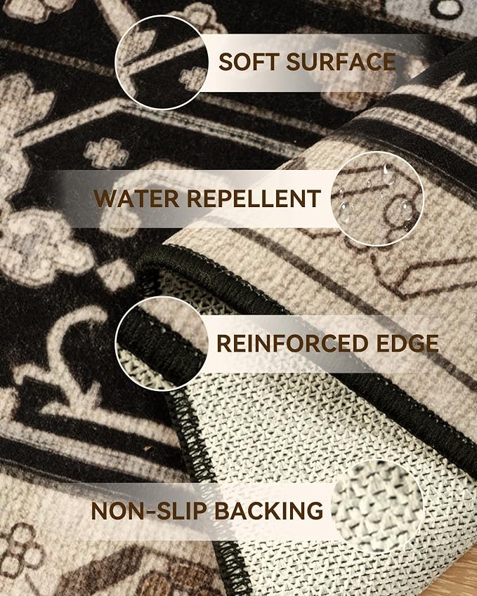 RELEANY Washable Area Rug, Runner 2'x8', Water Repellent, Pet Friendly - Image 4