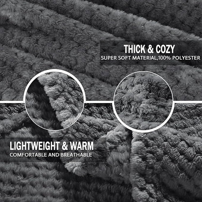 Exclusivo Mezcla Large Waffle Fleece Throw Blanket - Image 6