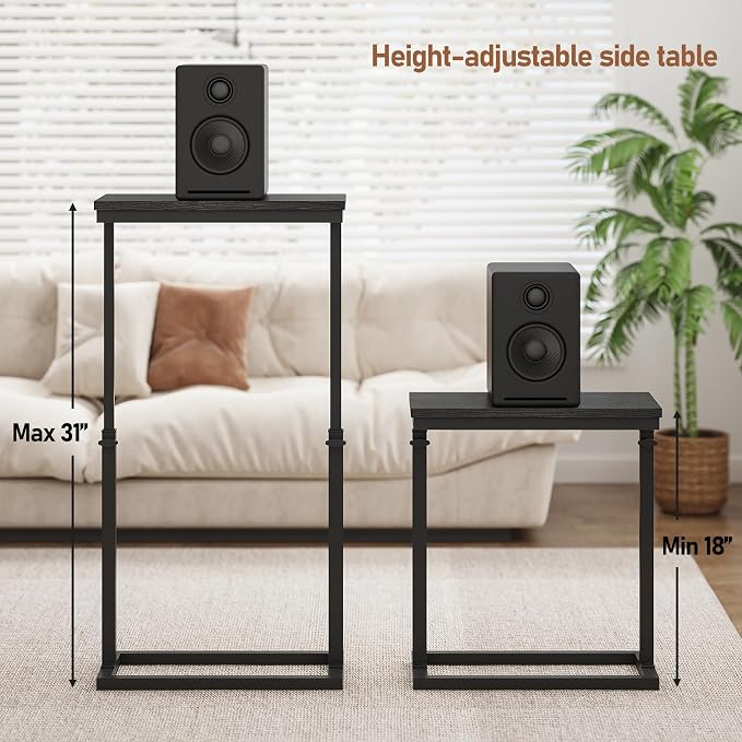 TUTOTAK End Table, Side Table, Tall Couch Table, Sofa Table, Living Room - Image 2