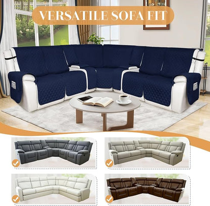 HDCAXKJ 100% Waterproof Reclining Sectional Couch Covers L Shape Recliner Sofa - Image 5