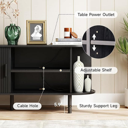 ONBRILL 63" TV Stand with Power Outlet - Image 4